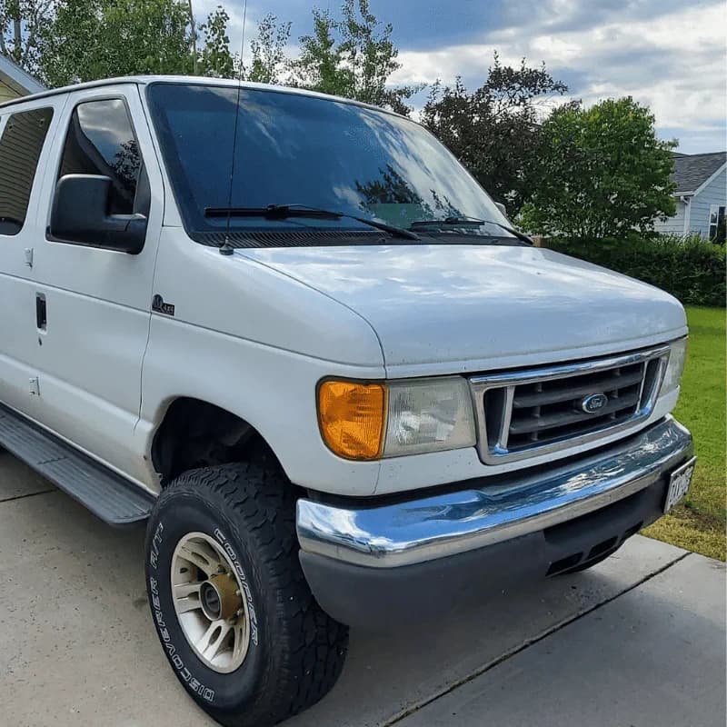 White van window tint project